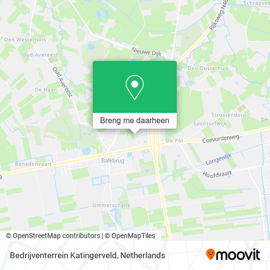 Bedrijventerrein Katingerveld kaart