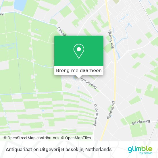 Antiquariaat en Uitgeverij Blassekijn kaart