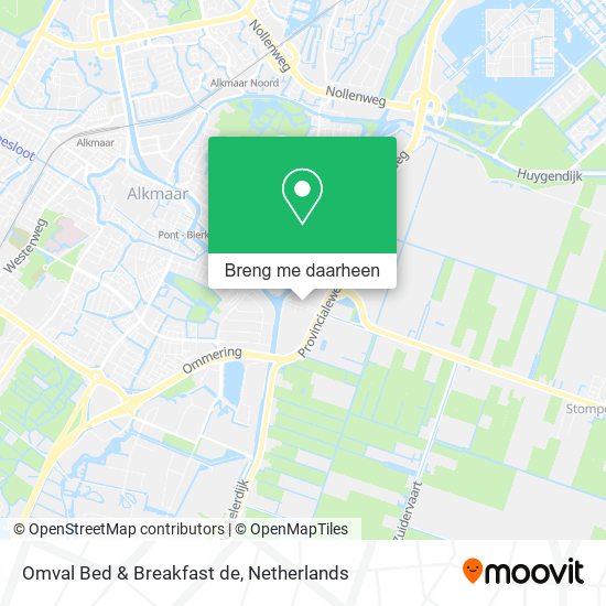 Omval Bed & Breakfast de kaart