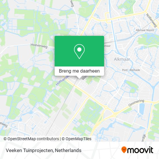 Veeken Tuinprojecten kaart
