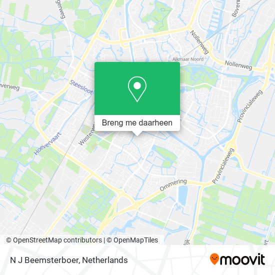 N J Beemsterboer kaart