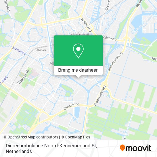 Dierenambulance Noord-Kennemerland St kaart