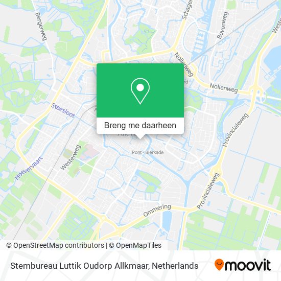 Stembureau Luttik Oudorp Allkmaar kaart
