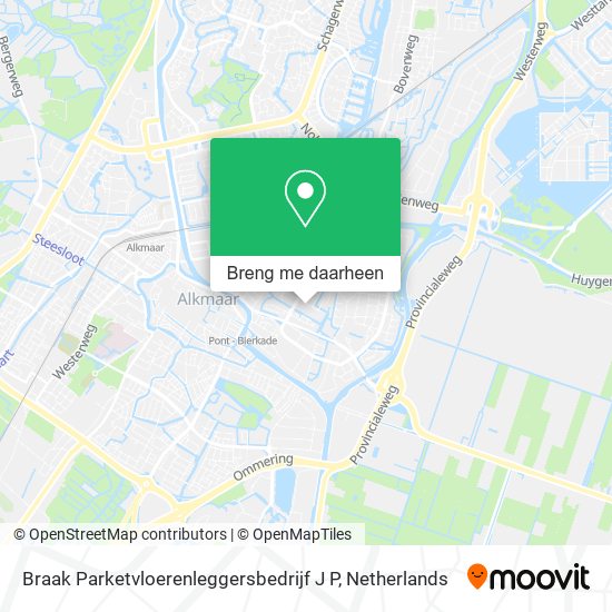 Braak Parketvloerenleggersbedrijf J P kaart