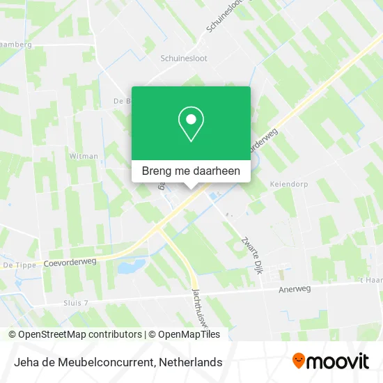 Jeha de Meubelconcurrent kaart