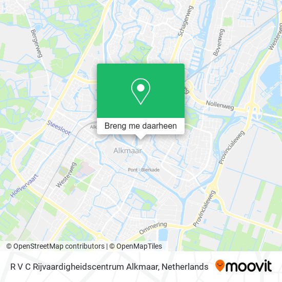 R V C Rijvaardigheidscentrum Alkmaar kaart