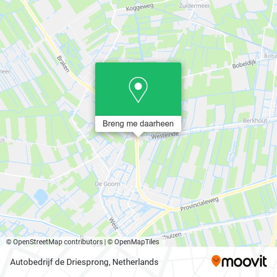 Autobedrijf de Driesprong kaart