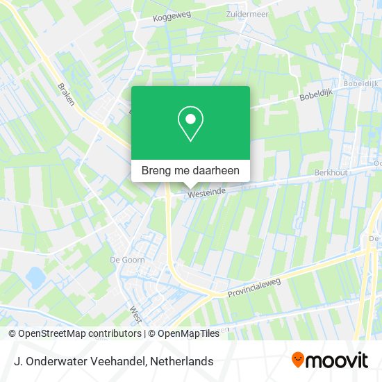 J. Onderwater Veehandel kaart