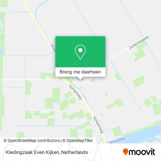 Kledingzaak Even Kijken kaart