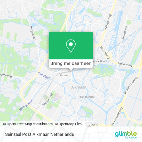 Seinzaal Post Alkmaar kaart