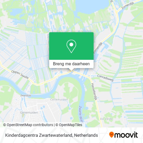 Kinderdagcentra Zwartewaterland kaart