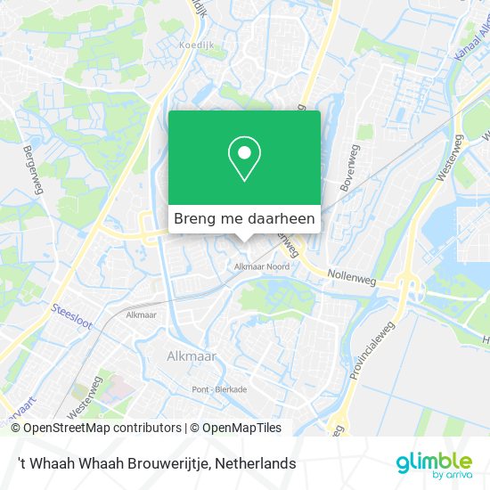 't Whaah Whaah Brouwerijtje kaart