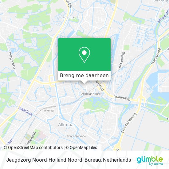 Jeugdzorg Noord-Holland Noord, Bureau kaart