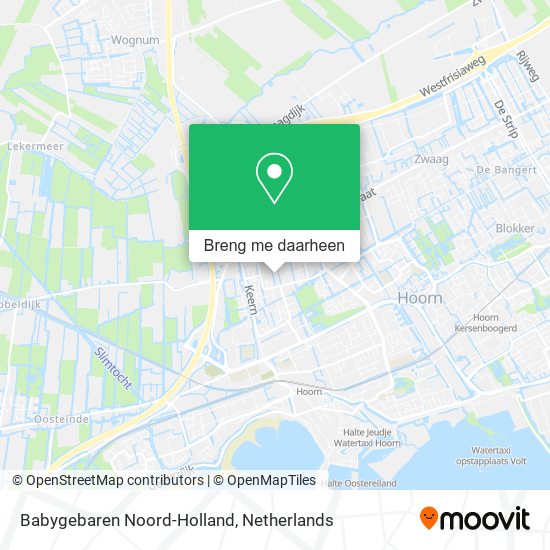 Babygebaren Noord-Holland kaart