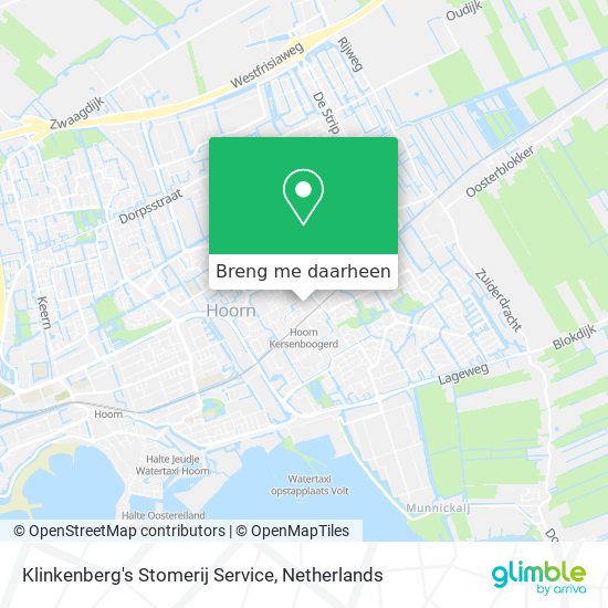 Klinkenberg's Stomerij Service kaart