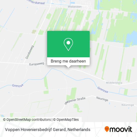 Voppen Hoveniersbedrijf Gerard kaart