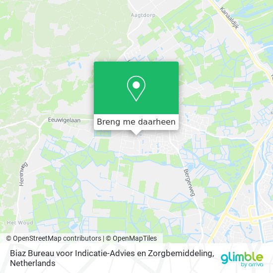 Biaz Bureau voor Indicatie-Advies en Zorgbemiddeling kaart