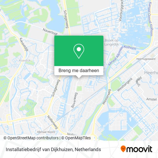Installatiebedrijf van Dijkhuizen kaart