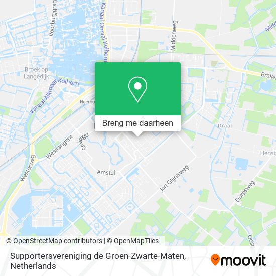 Supportersvereniging de Groen-Zwarte-Maten kaart