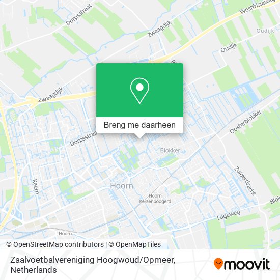 Zaalvoetbalvereniging Hoogwoud / Opmeer kaart