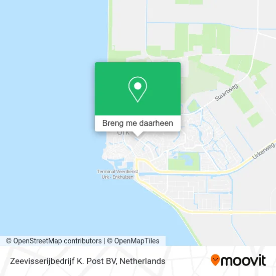 Zeevisserijbedrijf K. Post BV kaart