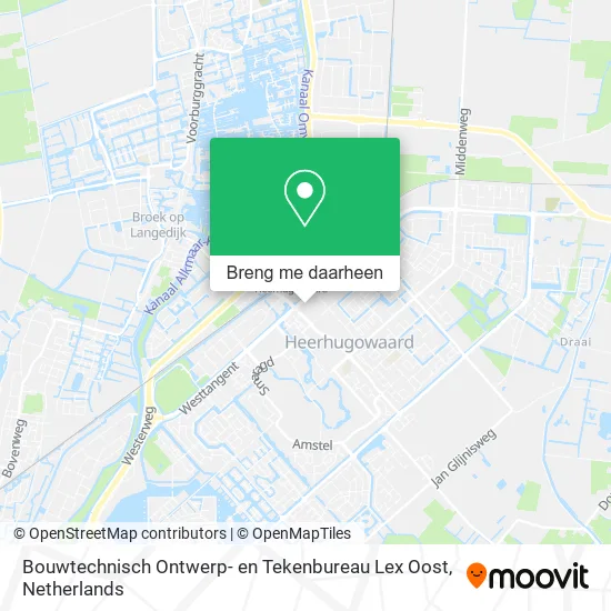 Bouwtechnisch Ontwerp- en Tekenbureau Lex Oost kaart