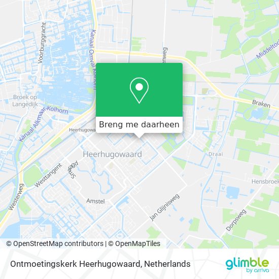 Ontmoetingskerk Heerhugowaard kaart