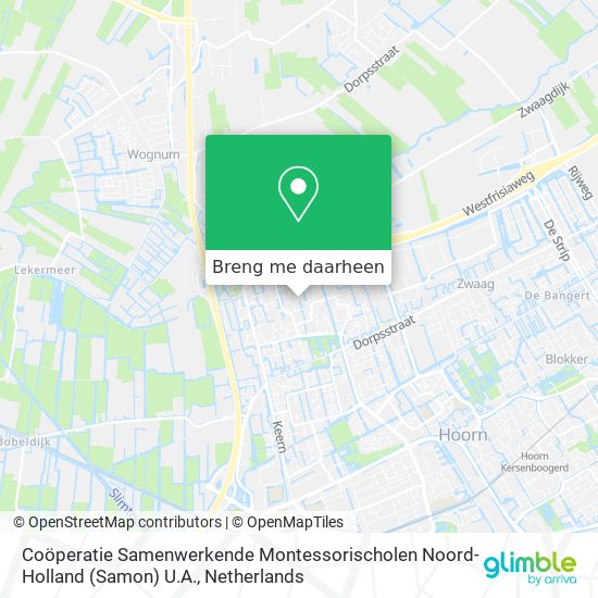 Coöperatie Samenwerkende Montessorischolen Noord-Holland (Samon) U.A. kaart