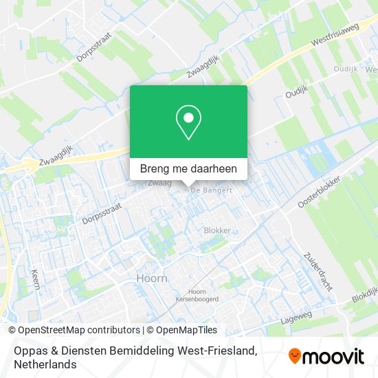 Oppas & Diensten Bemiddeling West-Friesland kaart