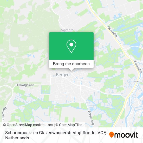 Schoonmaak- en Glazenwassersbedrijf Roodel VOF kaart