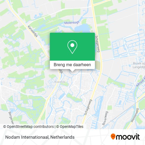 Nodam Internationaal kaart