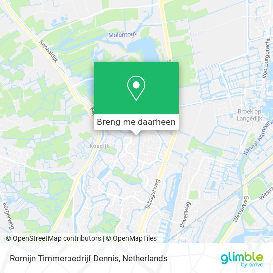 Romijn Timmerbedrijf Dennis kaart