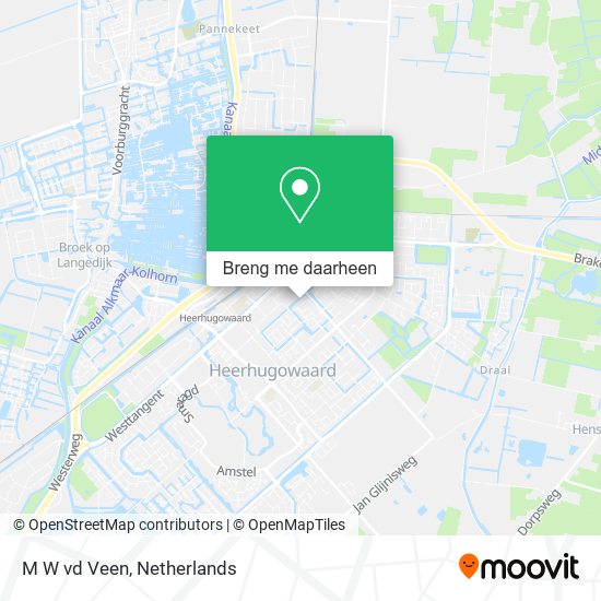 M W vd Veen kaart