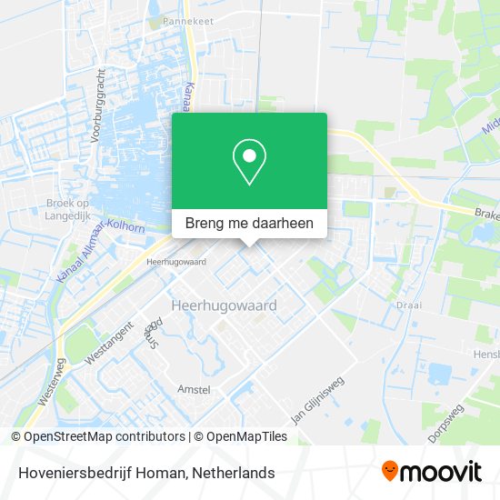 Hoveniersbedrijf Homan kaart