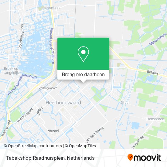 Tabakshop Raadhuisplein kaart
