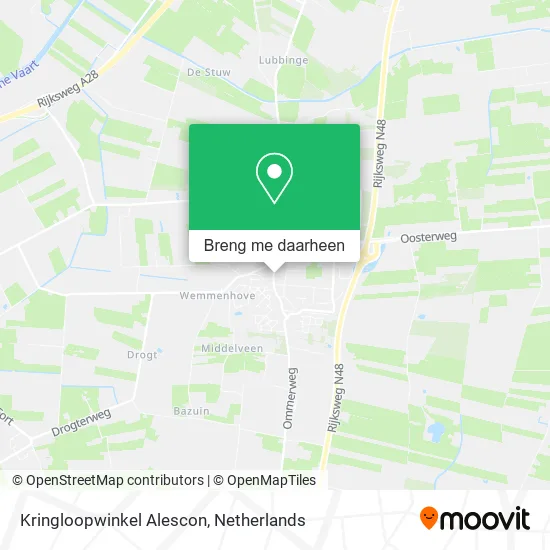 Kringloopwinkel Alescon kaart