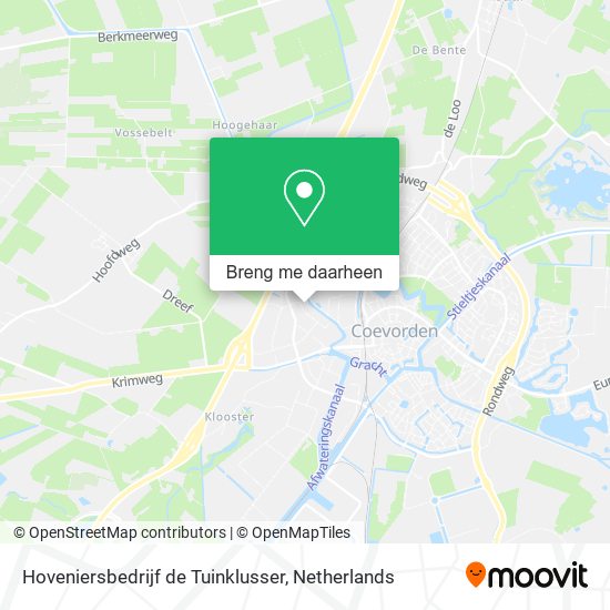 Hoveniersbedrijf de Tuinklusser kaart