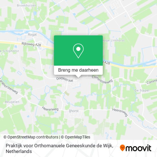 Praktijk voor Orthomanuele Geneeskunde de Wijk kaart