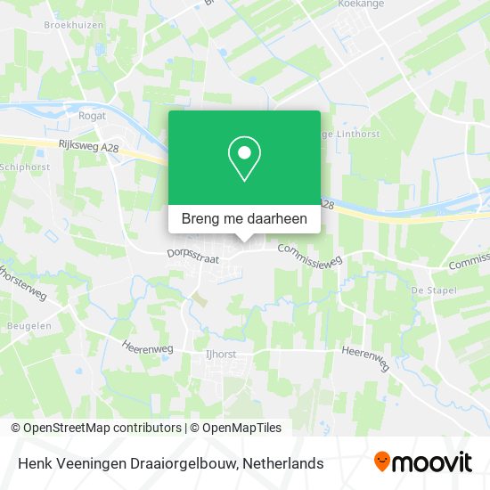 Henk Veeningen Draaiorgelbouw kaart