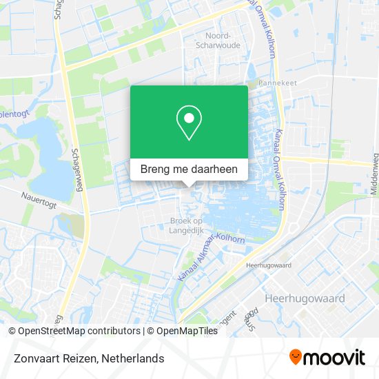 Zonvaart Reizen kaart