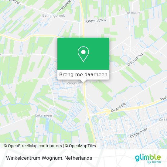 Winkelcentrum Wognum kaart