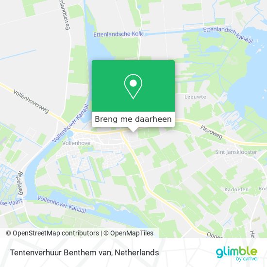 Tentenverhuur Benthem van kaart