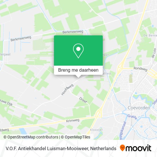 V.O.F. Antiekhandel Luisman-Mooiweer kaart