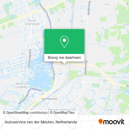 Autoservice van der Meulen kaart