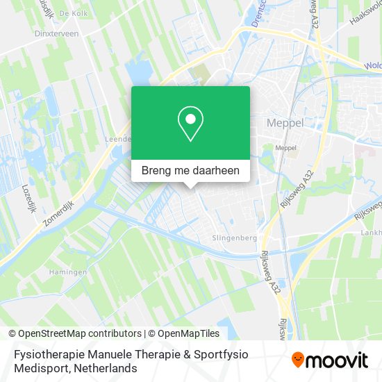 Fysiotherapie Manuele Therapie & Sportfysio Medisport kaart