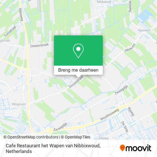 Cafe Restaurant het Wapen van Nibbixwoud kaart