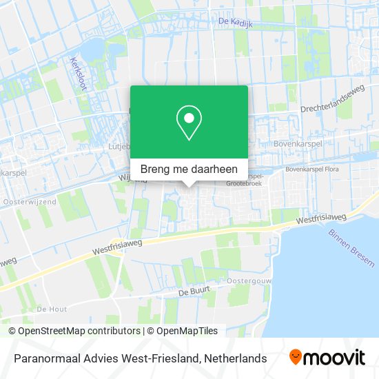 Paranormaal Advies West-Friesland kaart