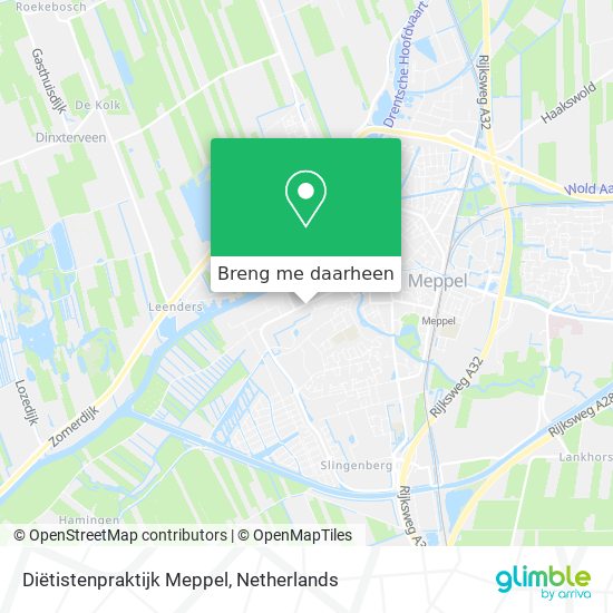 Diëtistenpraktijk Meppel kaart