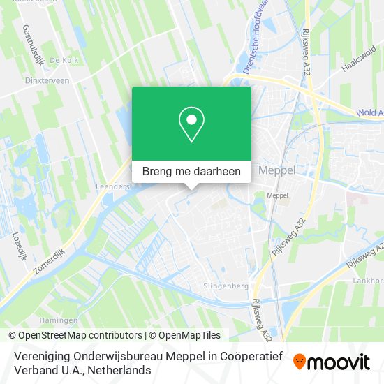 Vereniging Onderwijsbureau Meppel in Coöperatief Verband U.A. kaart