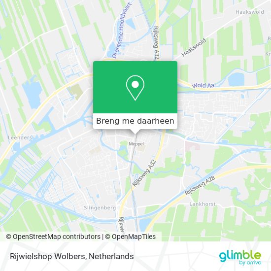 Rijwielshop Wolbers kaart